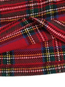 Tartan Bodycon Skirt - Red - View 6