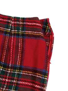 Tartan Bodycon Skirt - Red - View 8