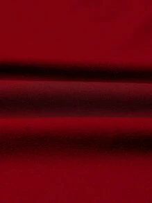 Manfinity Homme Men Slogan Graphic High Low Drawstring Hoodie - Burgundy - View 3