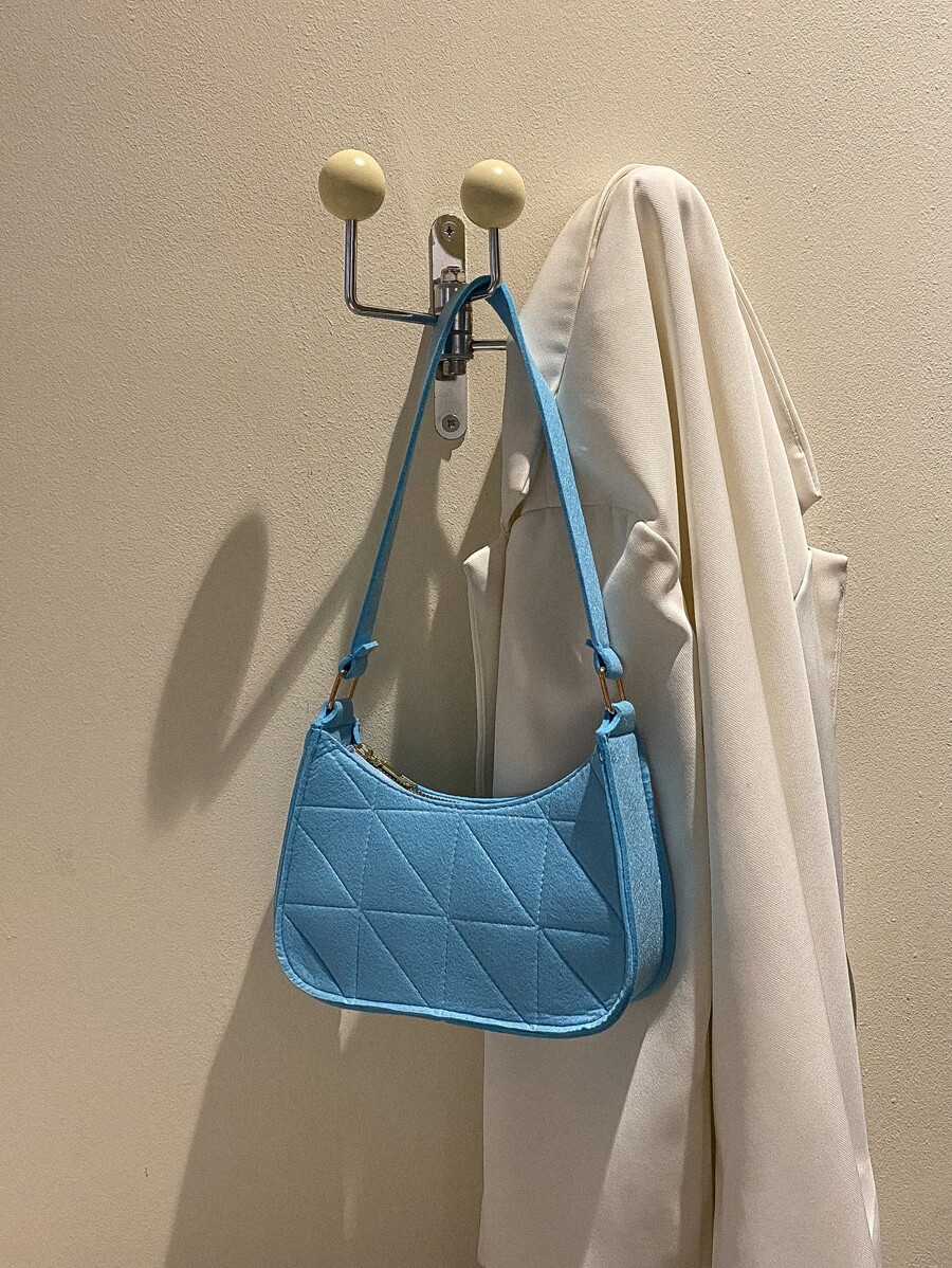 迷你針腳細節流浪包 - 淺藍色 - 查看 1