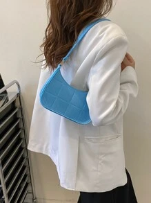 迷你針腳細節流浪包 - 淺藍色 - 查看 4