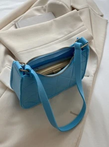 迷你針腳細節流浪包 - 淺藍色 - 查看 5