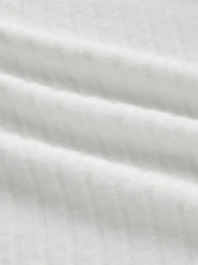 Manfinity RebelGame Tops Nam Đắp vá Gân đan màu trơn Giải trí - trắng - Xem 5