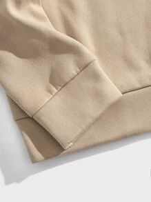 Manfinity Men Letter Graphic Sweatshirt & Joggers - Apricot - View 5