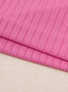 SHEIN Unity 交叉後綁帶短款背心 - 玫紅色 - 查看 4