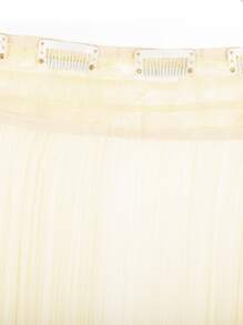 Clip In Long Straight Synthetic Hair Extension - White - View 6