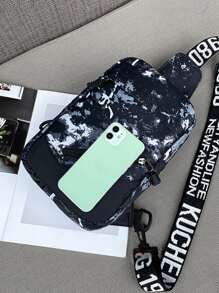 Mini Men Camo Graphic Sling Bag Chest Bag College Bag Fathers Day Gifts Summer Dad Freshman For Books Back To School Multi-Functional Dorm University School Bag Commute High School Practical Halloween Gifts For Men Fall Christmas Scream Men Bag Belt Bag Travel Bag Sling Bag For Men Winter Christmas Gifts Fanny Pack Bum Bag - Multicolor - View 3