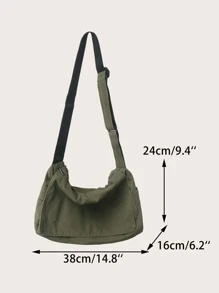 High School Students University Freshman Multifunctional Sling Bag Shoulder Bag Casual Bag Men Minimalist Flap Messenger Bag, Handbag Schoolbag For Travel, College, Outdoors, Sports, Commute Crossbody Bag Side Bag Holiday Essentials Lightweight Carry On With Adjustable Strap Hobo Bags Fabric Portable Outdoor Men Gifts Present Valentines Gifts Halloween Christmas Men Bag School Bag Student Bag Book Bag Scream - Green - View 7