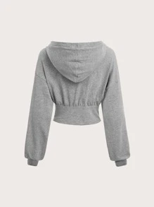 Beige Stripe Exposed Seam Drop Shoulder Heathered Knit Sweater