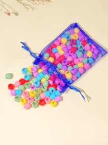 100入組小女童簡約髮爪 - 彩色 - 查看 4