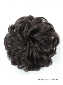 Pieza De Cabello Extensiones De Cola De Caballo Con Banda De Goma Elástica Extensiones Updo Pelucas Sintéticas De Cola De Caballo Para - Negro - Ver 2