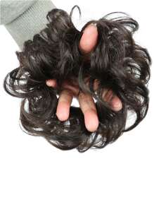 Pieza De Cabello Extensiones De Cola De Caballo Con Banda De Goma Elástica Extensiones Updo Pelucas Sintéticas De Cola De Caballo Para - Negro - Ver 3