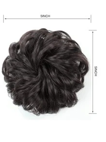 Pieza De Cabello Extensiones De Cola De Caballo Con Banda De Goma Elástica Extensiones Updo Pelucas Sintéticas De Cola De Caballo Para - Negro - Ver 4