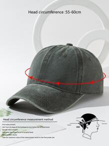 Gorra de béisbol sólida para hombre, sombrero de camionero casual para exteriores - Verde - Ver 4