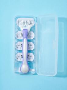 1pc Hair Removal Handle & 4pcs Replacement Head ,Hair Products And Accessories For Barber Salon Beauty Travel Essentials