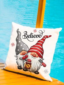 Christmas Gonk Pattern Outdoor Cushion Cover Without Filler - Multicolor - View 6