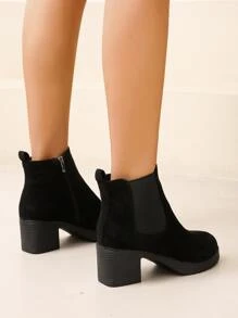Zip Side Faux Suede Classic Boots