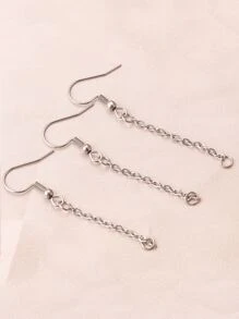 10pcs,Stainless Steel Ear Wires Ear Hook Matching Chain Ear Hook Connector DIY Earrings Jewelry Accessory Making