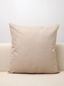 Plain Pillow Case Without Filler, Simple Throw Pillow Case, Pillow Insert Not Include, For Sofa, Home Decor - Khaki - View 1