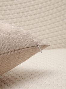 Plain Pillow Case Without Filler, Simple Throw Pillow Case, Pillow Insert Not Include, For Sofa, Home Decor - Khaki - View 2