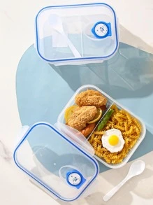 1 pieza Caja de almuerzo multi cuadro portátil - Multicolor - Ver 2