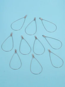 10/nhiều dây thép không gỉ bông tai móc nối giọt nước chiếu trúc tua rua vòng DIY phụ kiện trang sức bông tai - Bạc - Xem 1