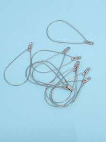 10/nhiều dây thép không gỉ bông tai móc nối giọt nước chiếu trúc tua rua vòng DIY phụ kiện trang sức bông tai - Bạc - Xem 2