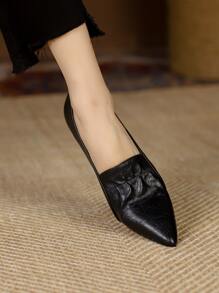 Women's Pointed Toe High Heel Pumps, Versatile Professional Work Shoes, New Spring/Autumn Styles,Elegant,Kitten Heels - Black - View 2