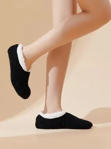 Vớ mắt cá chân cắt tương phản - Đen và trắng - Xem 1