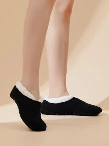 Vớ mắt cá chân cắt tương phản - Đen và trắng - Xem 3