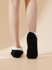 Vớ mắt cá chân cắt tương phản - Đen và trắng - Xem 4