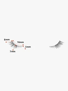10pairs Extra Long False Eyelashes - Black - View 4