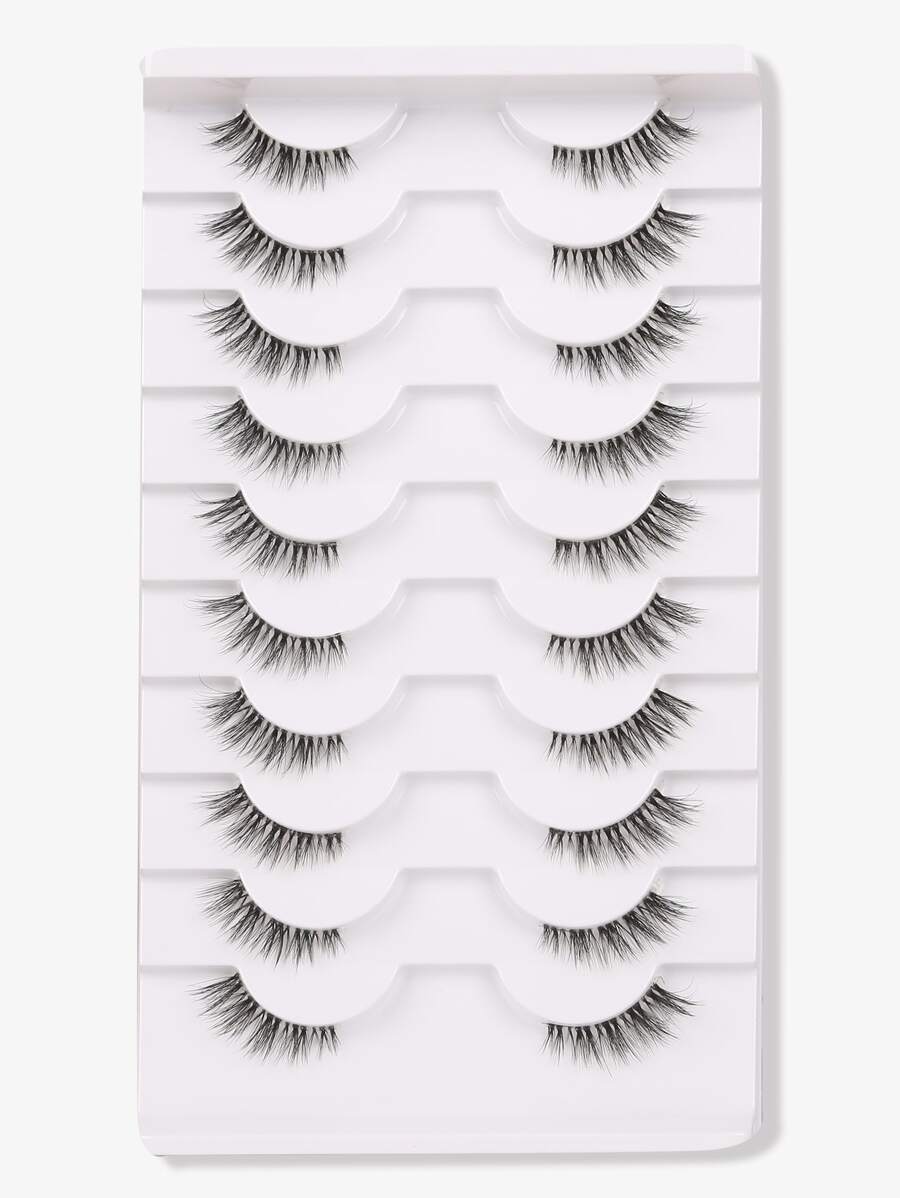 10 cặp lông mi giả cực dài - màu đen - Xem 1