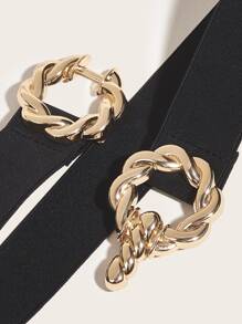 1 chiếc thắt lưng cỏ bện xoắn PP dành cho nữ có khóa, thích hợp để mặc hàng ngày Halloween mùa hè, trường học mùa thu, mùa thu, Halloween - màu đen - Xem 4