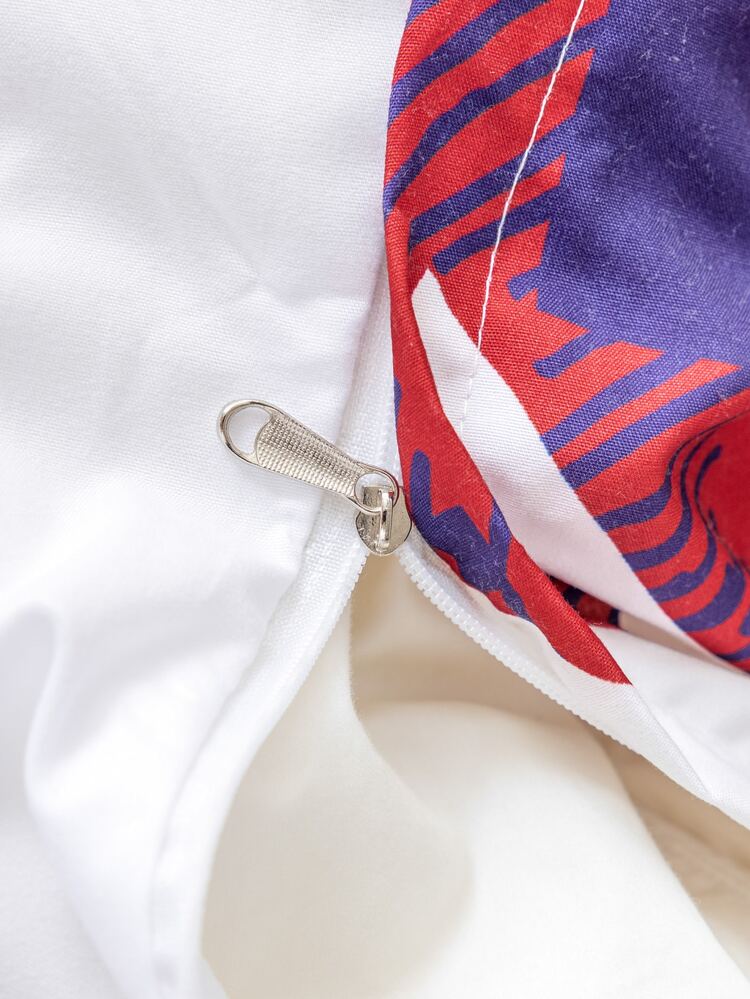 Funda de edredón sin relleno árbol & con patrón de cuadros - Multicolor - Añade 4