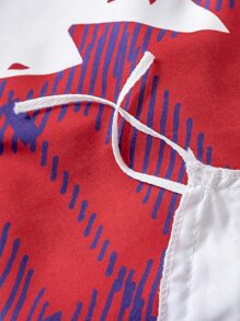 Tree & Plaid Pattern Duvet Cover Without Filler - Multicolor - View 7