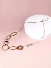 1 Vòng cổ mặt dây chuyền hình học đa thiết kế Thích hợp cho trang phục hàng ngày của phụ nữ - Nhiều màu - Xem 2