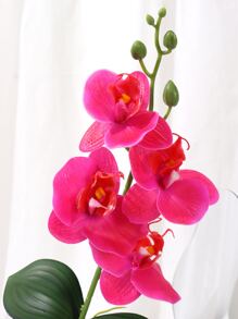 1 件/5 件人造优雅 3D 印花蝴蝶兰花家居装饰逼真假花，永不变形，可清洗，适用于婚礼、展厅装饰 - 彩色 - 查看 7