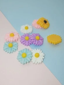 10 piezas Accesorio de pelo con diseño de flor DIY - Multicolor - Ver 3