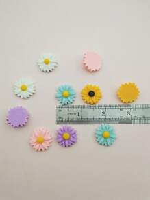 10 piezas Accesorio de pelo con diseño de flor DIY - Multicolor - Ver 4