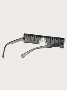 水鑽裝飾平頂形太陽眼鏡