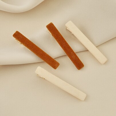 4pcs Solid Alligator Hair Clip