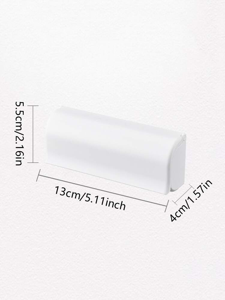 1pc Plastic Wall Mounted Toothbrush Holder - White - View 3