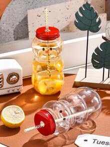 1pc Creative Love Cartoon Fruit Shaped Plastic Cup With Random Hat - Multicolor - View 6