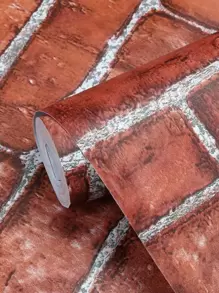 1roll 3d White Brick Pattern Self-Adhesive Wallpaper Pvc Home Decor Waterproof Removable Wall Sticker Renovation Wallpaper For Bedroom Living Room, Modern Simple Style, Renovation Stickers Peel Wall Panels, Wall Paper, Wallpapers, Spring Decoration Items Refresh Your Home, Rama Decoration Stickers Gifts Birthday Graduation