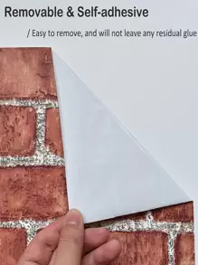 1roll 3d White Brick Pattern Self-Adhesive Wallpaper Pvc Home Decor Waterproof Removable Wall Sticker Renovation Wallpaper For Bedroom Living Room, Modern Simple Style, Renovation Stickers Peel Wall Panels, Wall Paper, Wallpapers, Spring Decoration Items Refresh Your Home, Rama Decoration Stickers Gifts Birthday Graduation