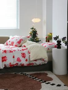 Christmas Gonk & Gift Pattern Duvet Cover Set Without Filler - Multicolor - View 7