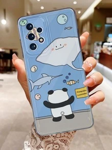 Cartoon Panda Print Phone Case - Multicolor - View 2