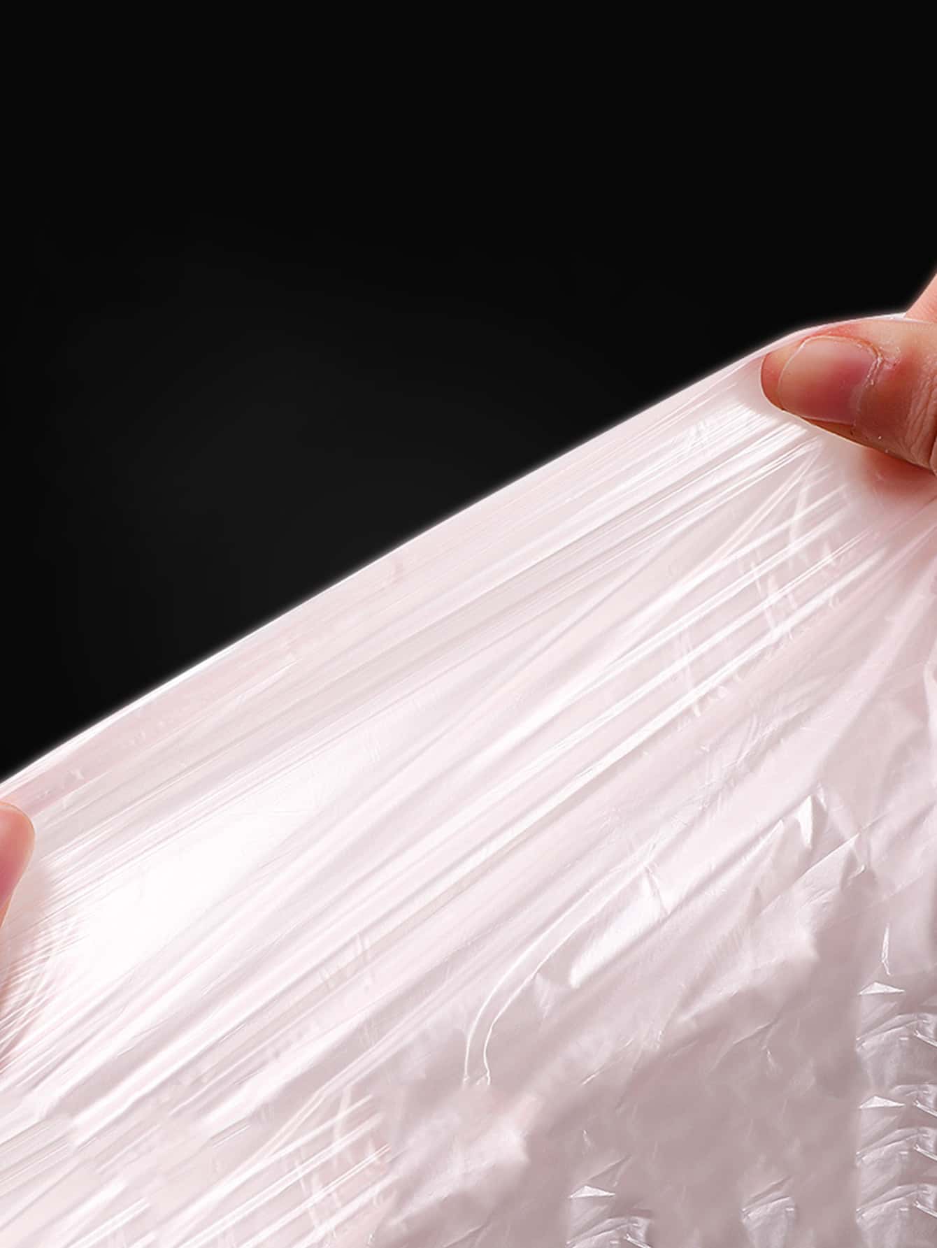 1 卷纯色厚垃圾袋，简约粉色手柄系带垃圾袋，适用于家庭、厨房、浴室、家居、家居用品供应商 - 粉色 - 查看 3