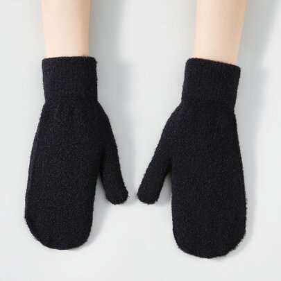 Solid Fuzzy Gloves